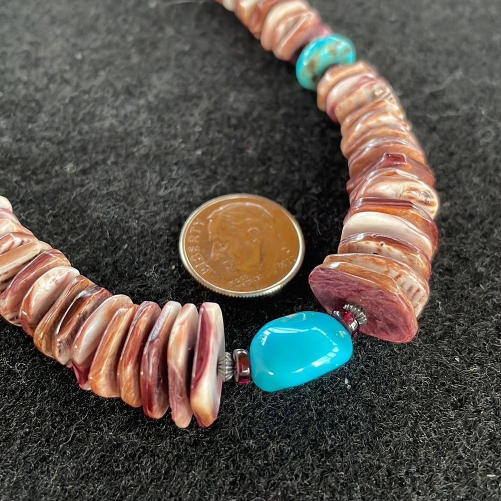 Turquoise & Shell Necklace - Picture 5 of 6